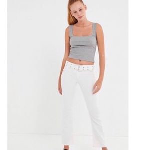 White Hannah Montana skinny low rise jeans